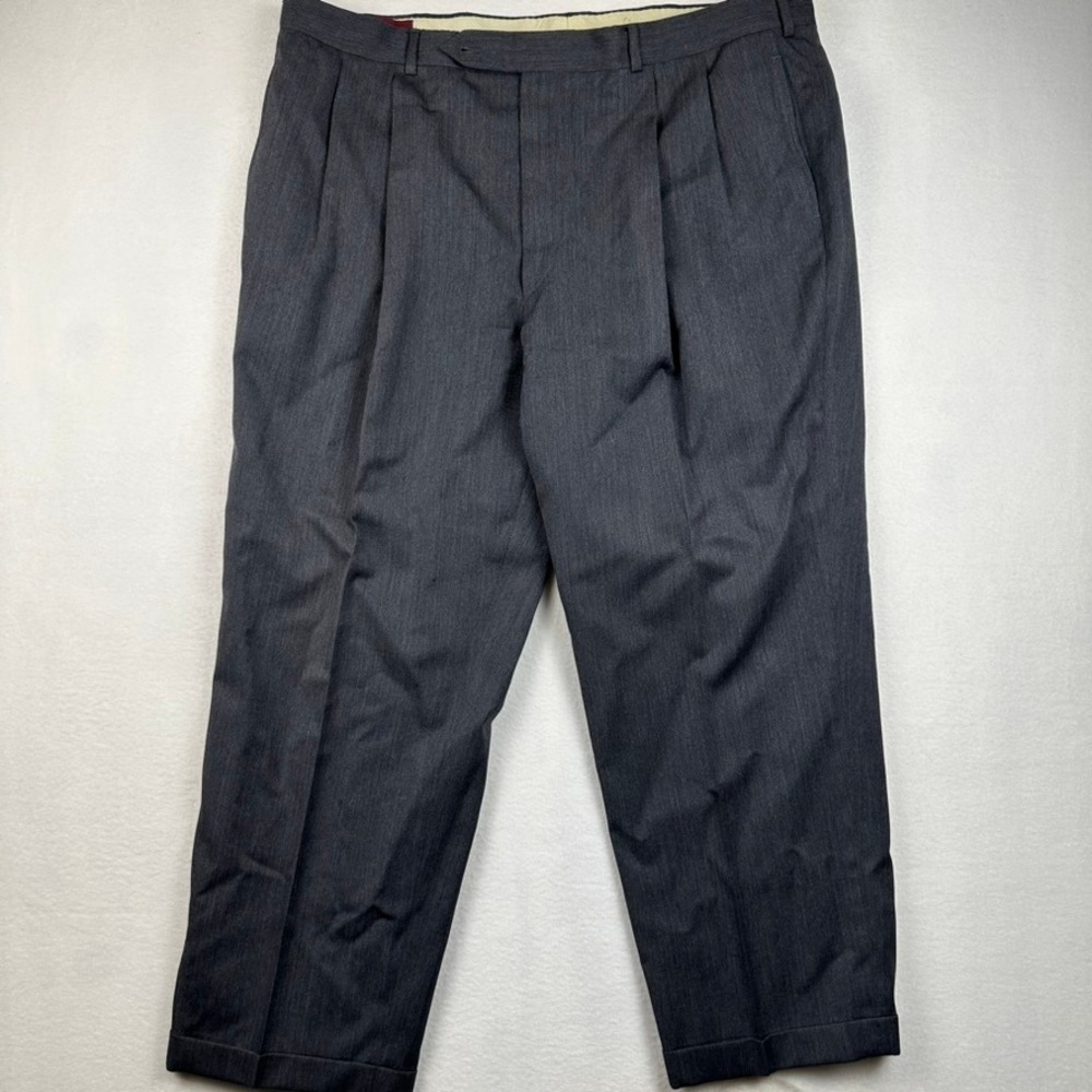 Corbin Ltd for Nordstrom Pants Mens 40 Gray Vintage Pleated Wool Dress Trousers